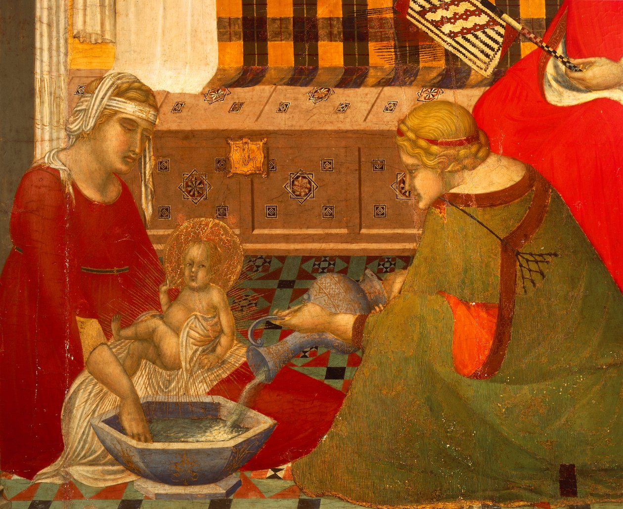 Birth of Virgin (detail) by Pietro Lorenzetti