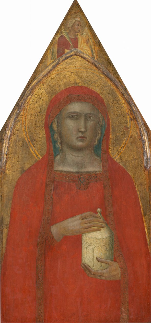 Saint Mary Magdalene, with an Angel by Pietro Lorenzetti