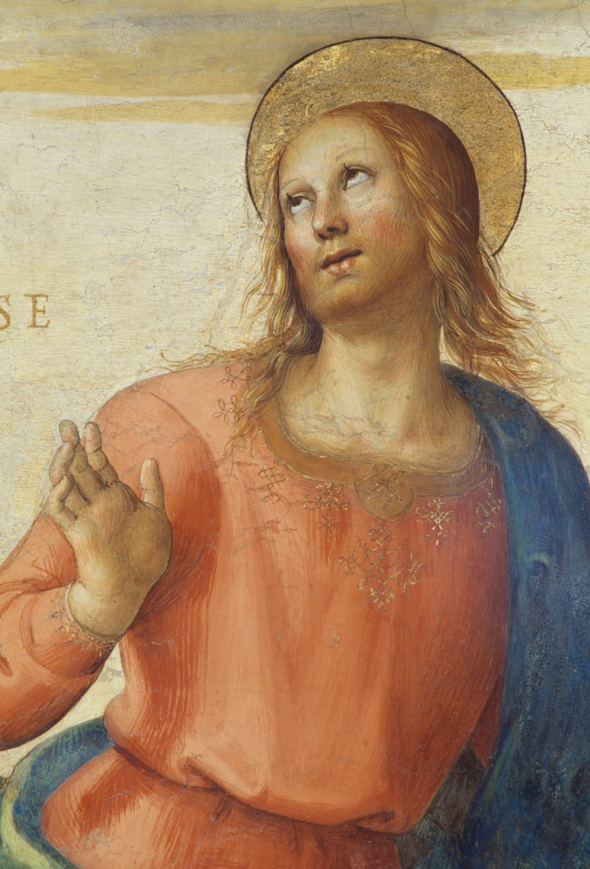 1496-1500, by Perugino, fresco, Audience Hall, Collegio del Cambio, Priors Palace, Perugia, Umbria, Italy by Pietro Perugino