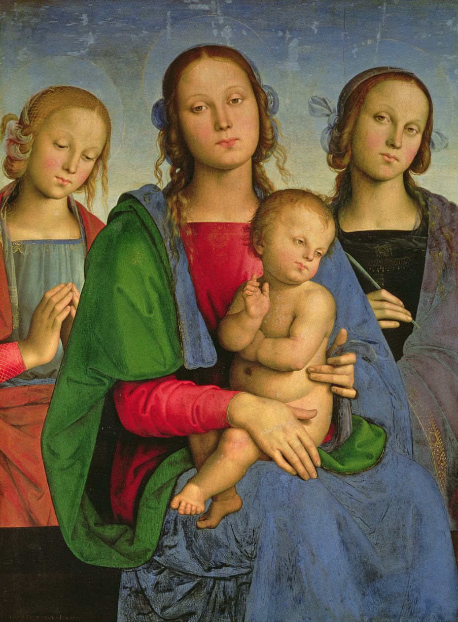 Madonna and Child with St. Catherine and St. Rosa, 1493 by Pietro Perugino