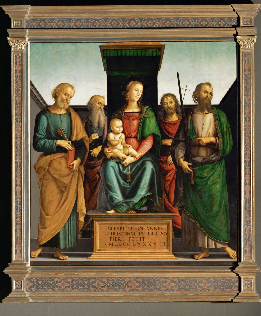 Madonna with Saints Peter, John Evangelist, John Baptist and Paul by Pietro Perugino