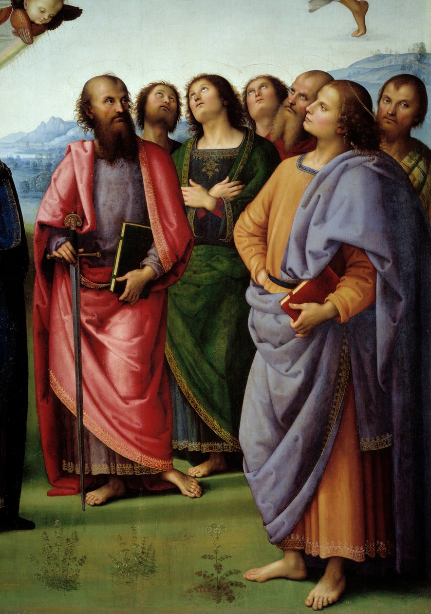 The Ascension of Christ (detail) by Pietro Perugino