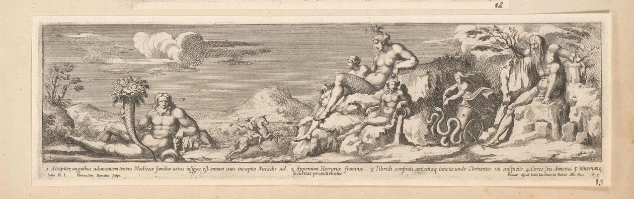 Allegory of the Route Between Rome and Florence (History of Emperor Constantine) by Pietro Sante Bartoli
