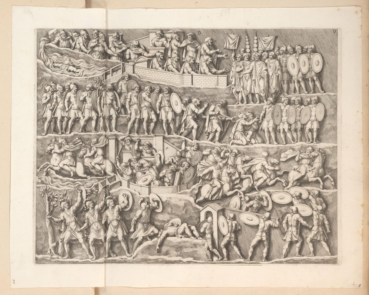 Reliefs on the Arch of Septimius Severus in Rome by Pietro Sante Bartoli