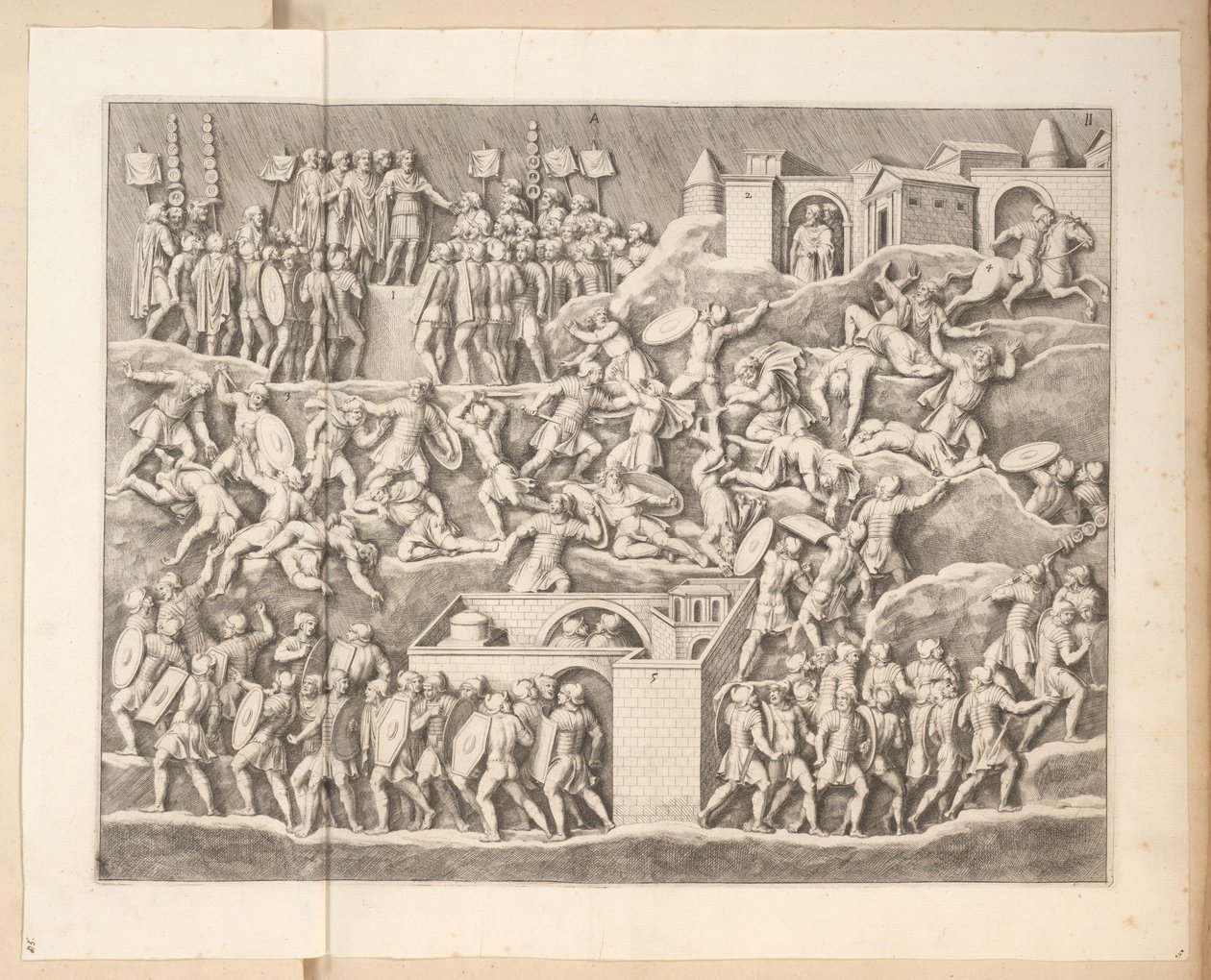 Reliefs on the Arch of Septimius Severus in Rome by Pietro Sante Bartoli