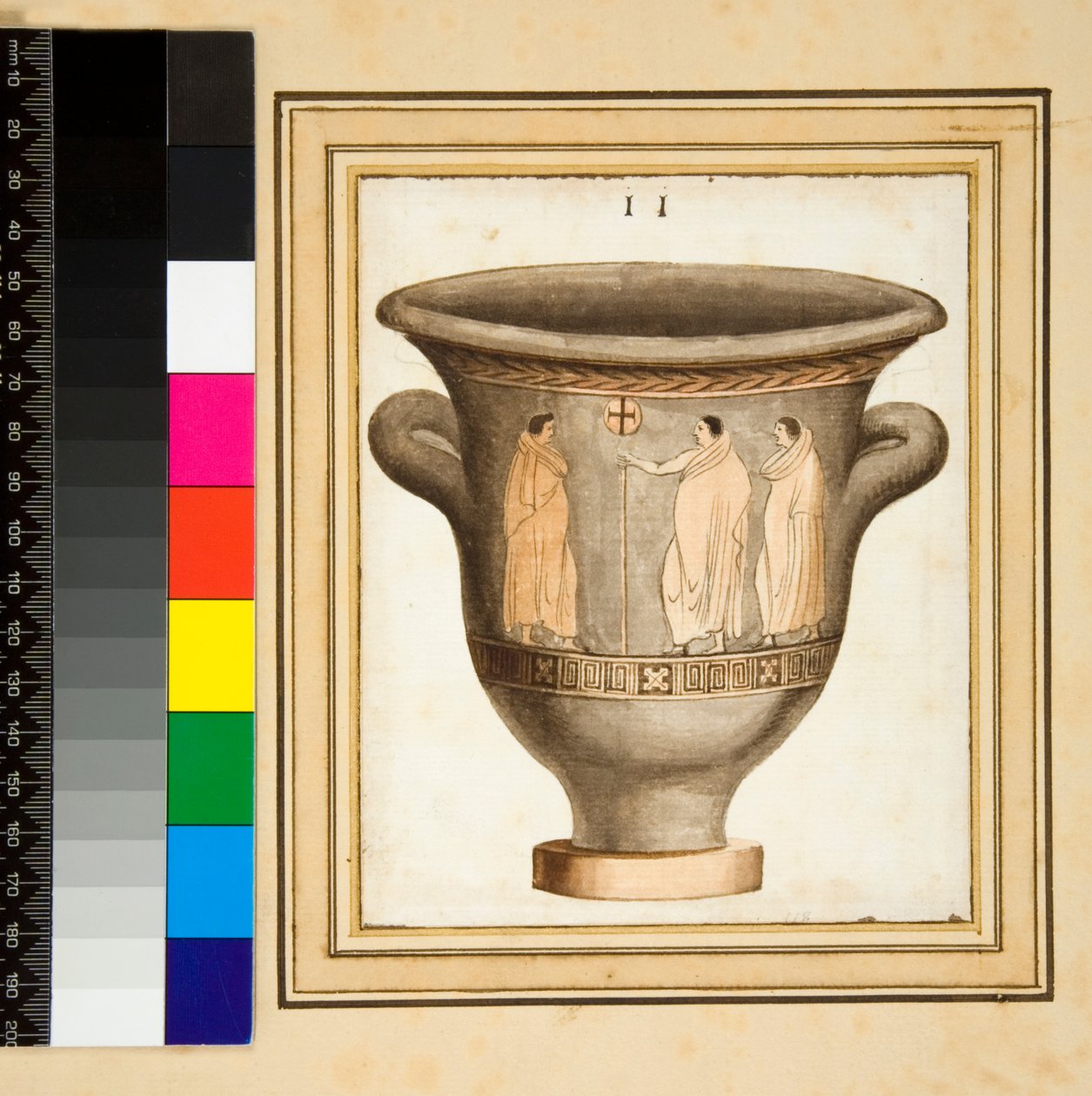 A red figured vase by Pietro Santi Bartoli