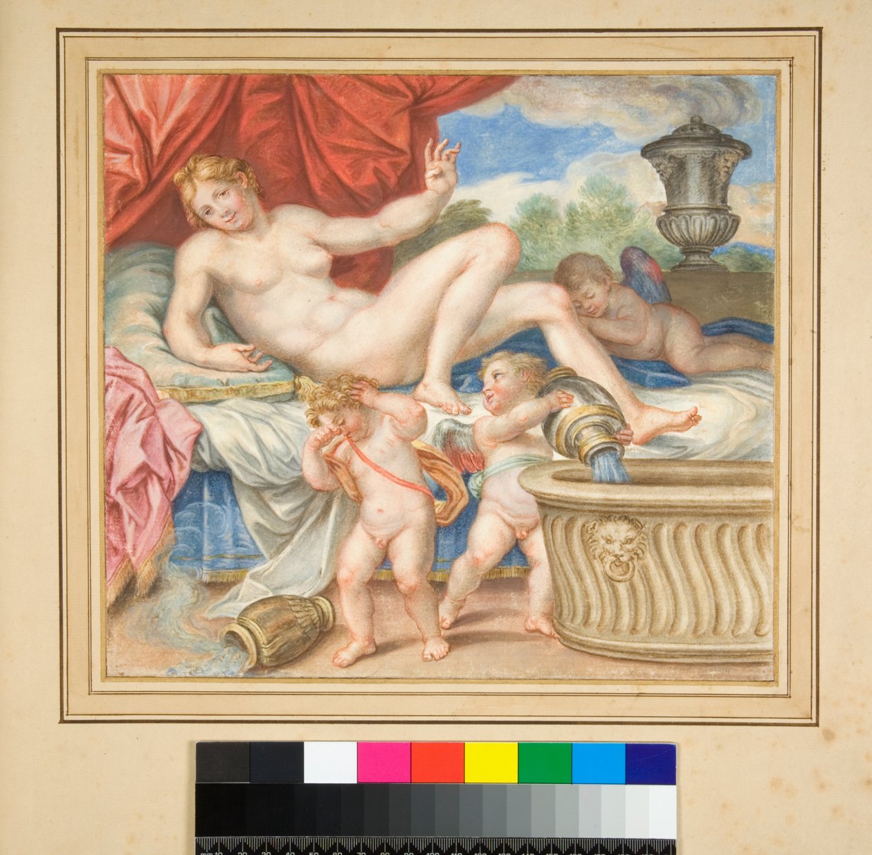 Recumbent Danae with the Cupids by Pietro Santi Bartoli