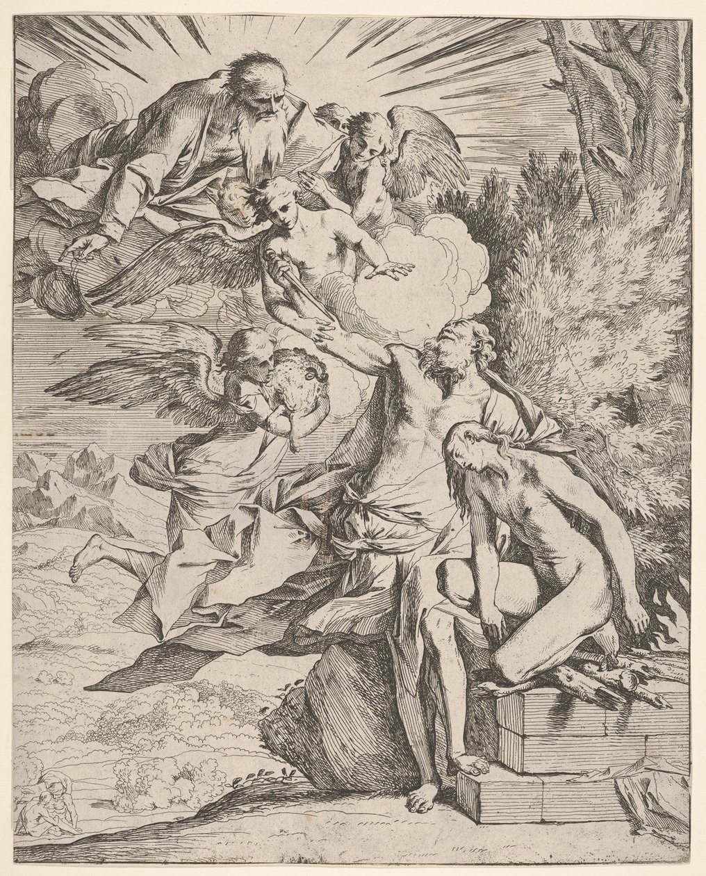 Sacrifice of Isaac, ca. 1645-50 by Pietro Testa