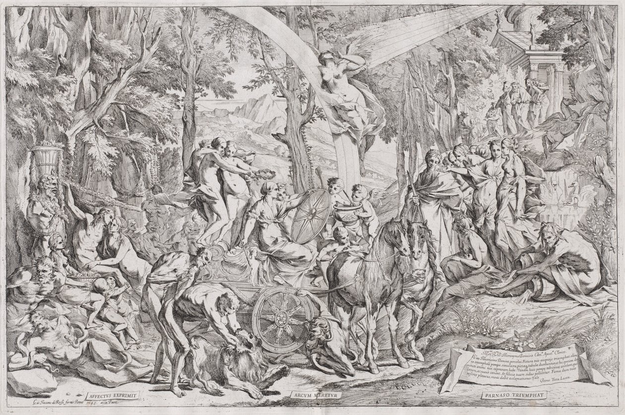 The Triumph of Painting on Parnassus by Pietro Testa