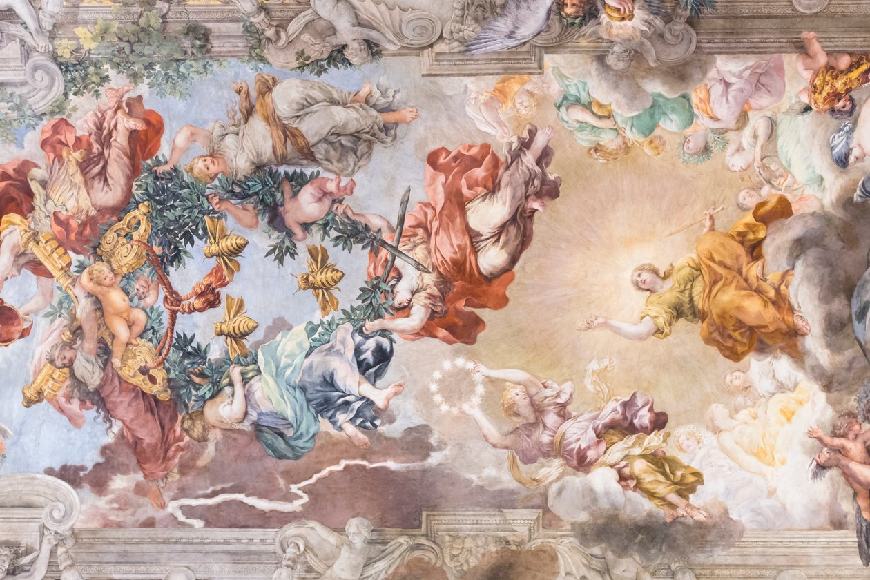 The Triumph of Divine Providence (detail) by Pietro da (1596 1669) Cortona