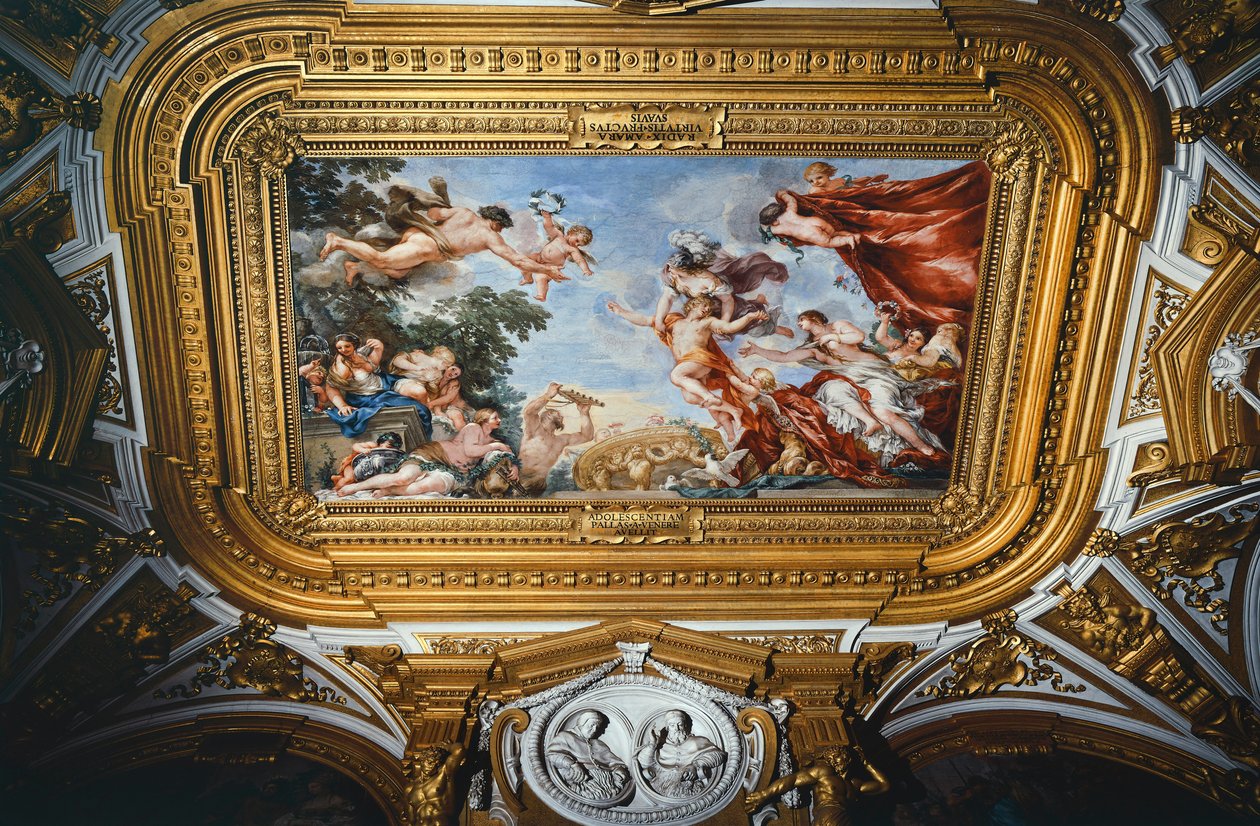 Venus, Planets Fresco Cycle, Pitti Palace, Venus Planetary Room, Florence by Pietro da (1596 1669) Cortona