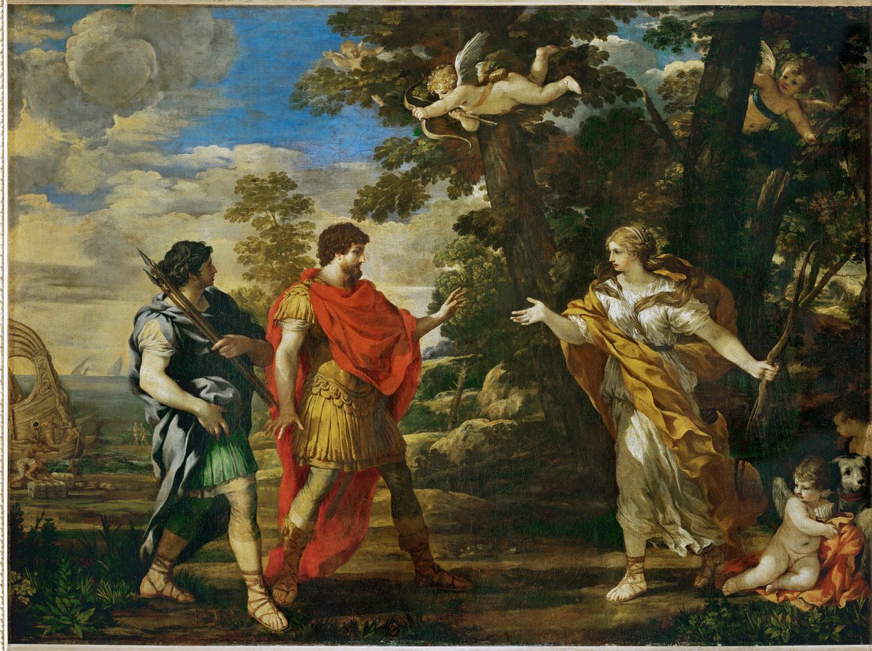 Venus, Hunting, Appears to Aeneas by Pietro da (1596 1669) Cortona