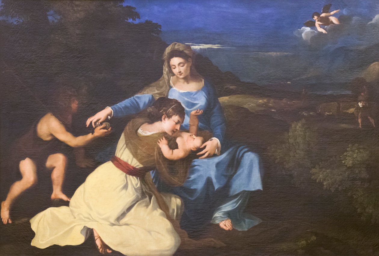 Madonna and Child with Saints, c.1625, after Titian by Pietro da (1596 1669) Cortona
