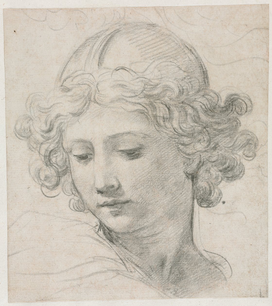 Study for the Head of St. Michael by Pietro da Cortona