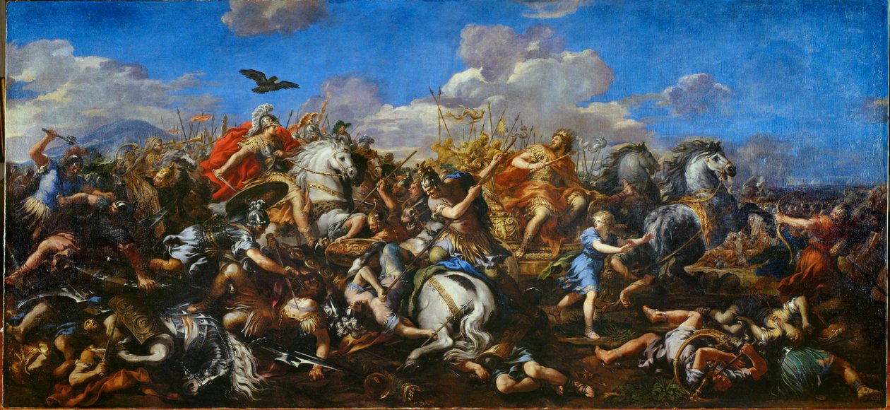 The Battle of Alexander against King Darius III of Persia, Battle of Issus by Pietro da & Ferri Ciro (1634-89) Cortona