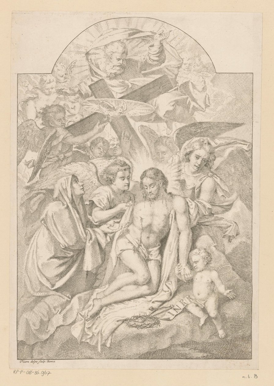 The Holy Trinity with Mary, Instruments of the Passion, and Angels