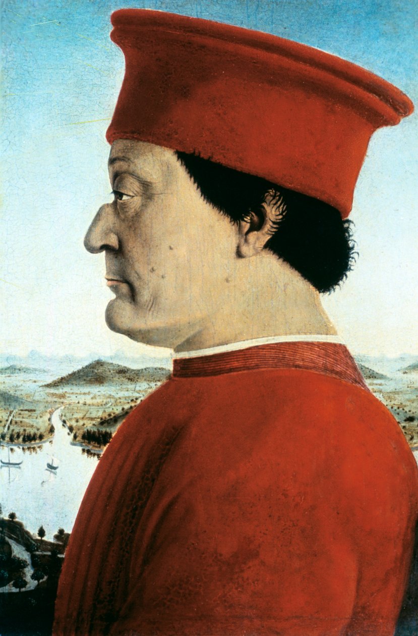 Portrait of Federico da Montefeltro, Duke of Urbino, c. 1465 by Pietro della Francesca