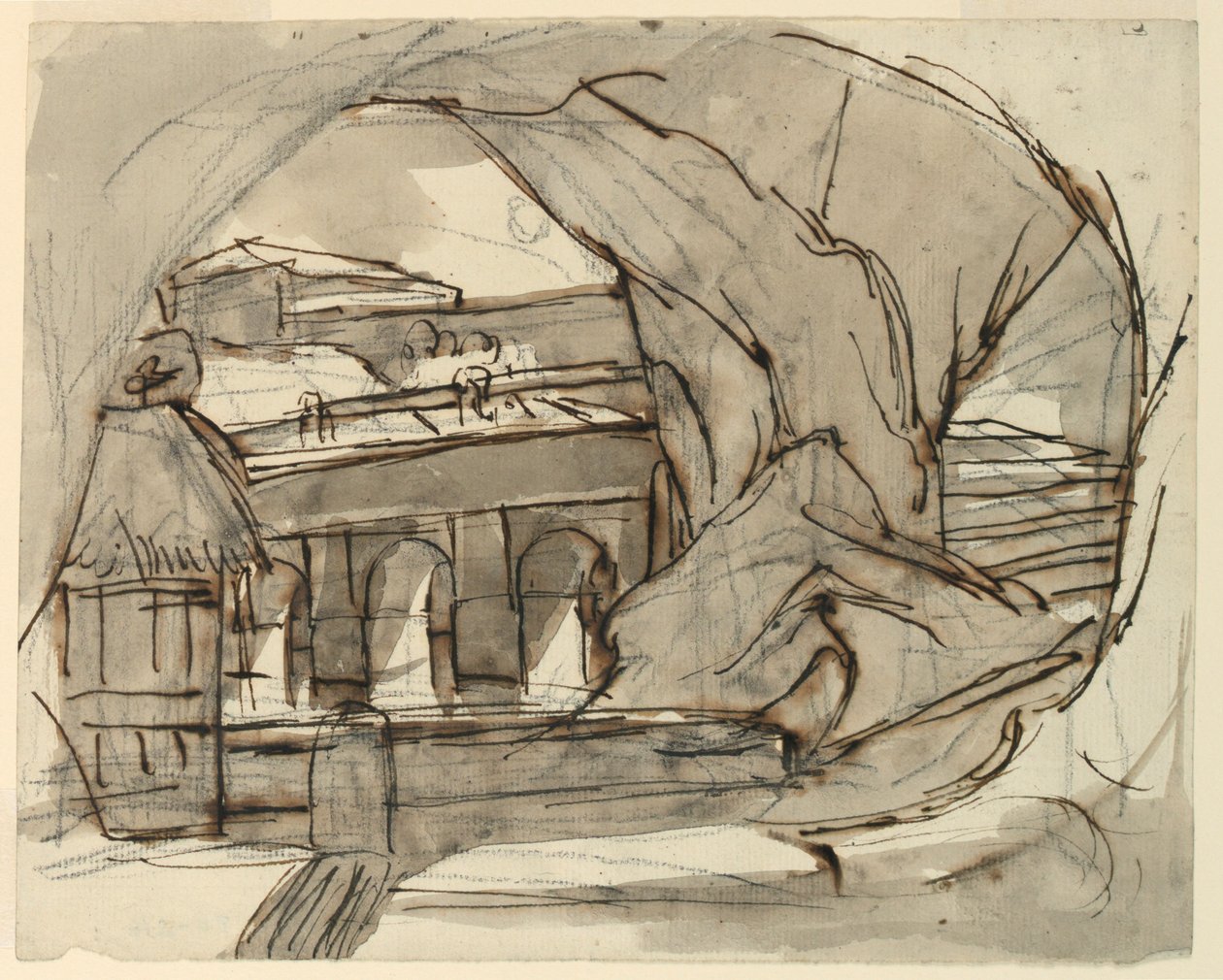 Stage Design, Grotto by Pietro di Gottardo Gonzaga
