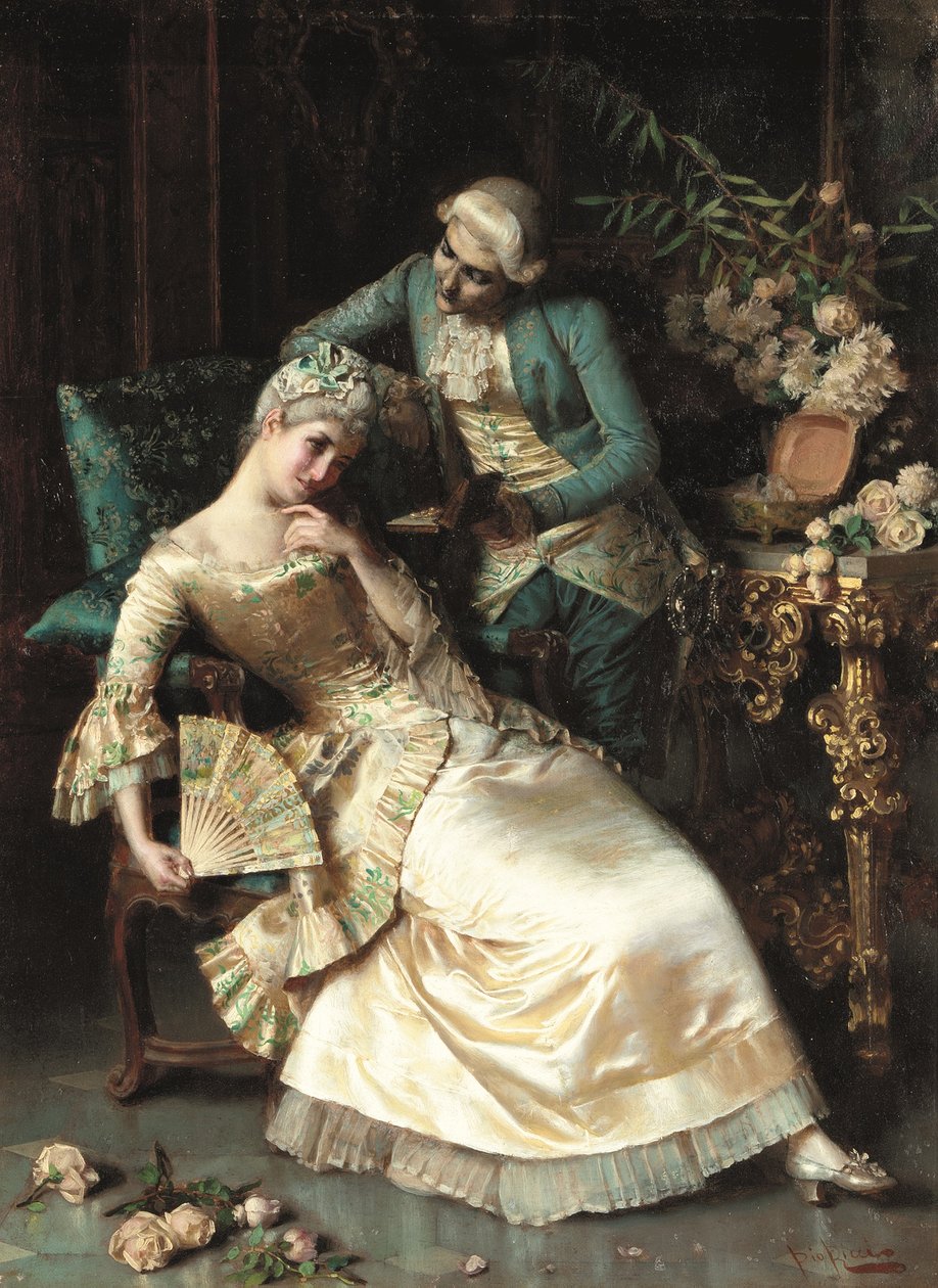 Suitor bearing gifts by Pio Ricci: Buy fine art print