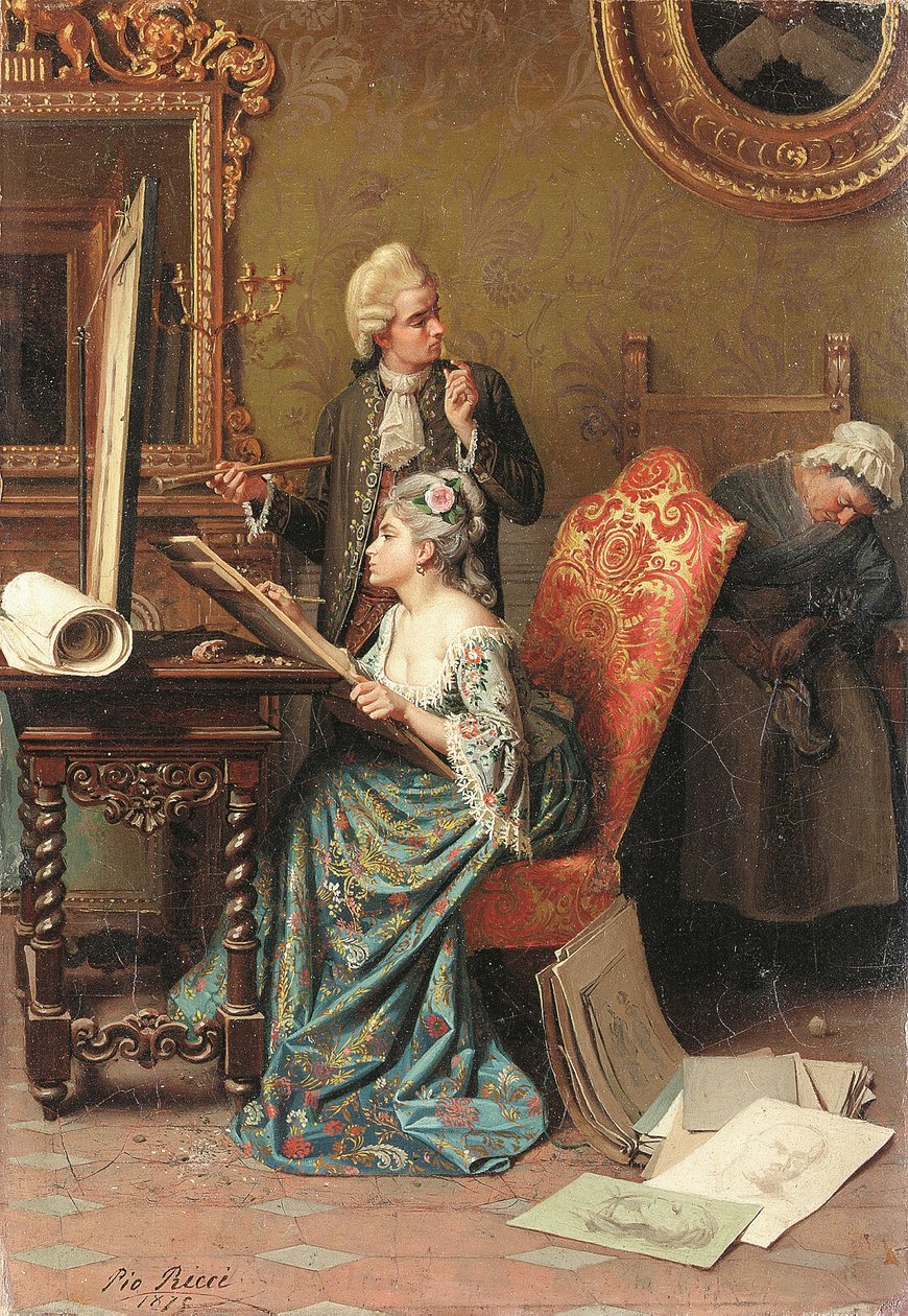 The painting lesson by Pio Ricci