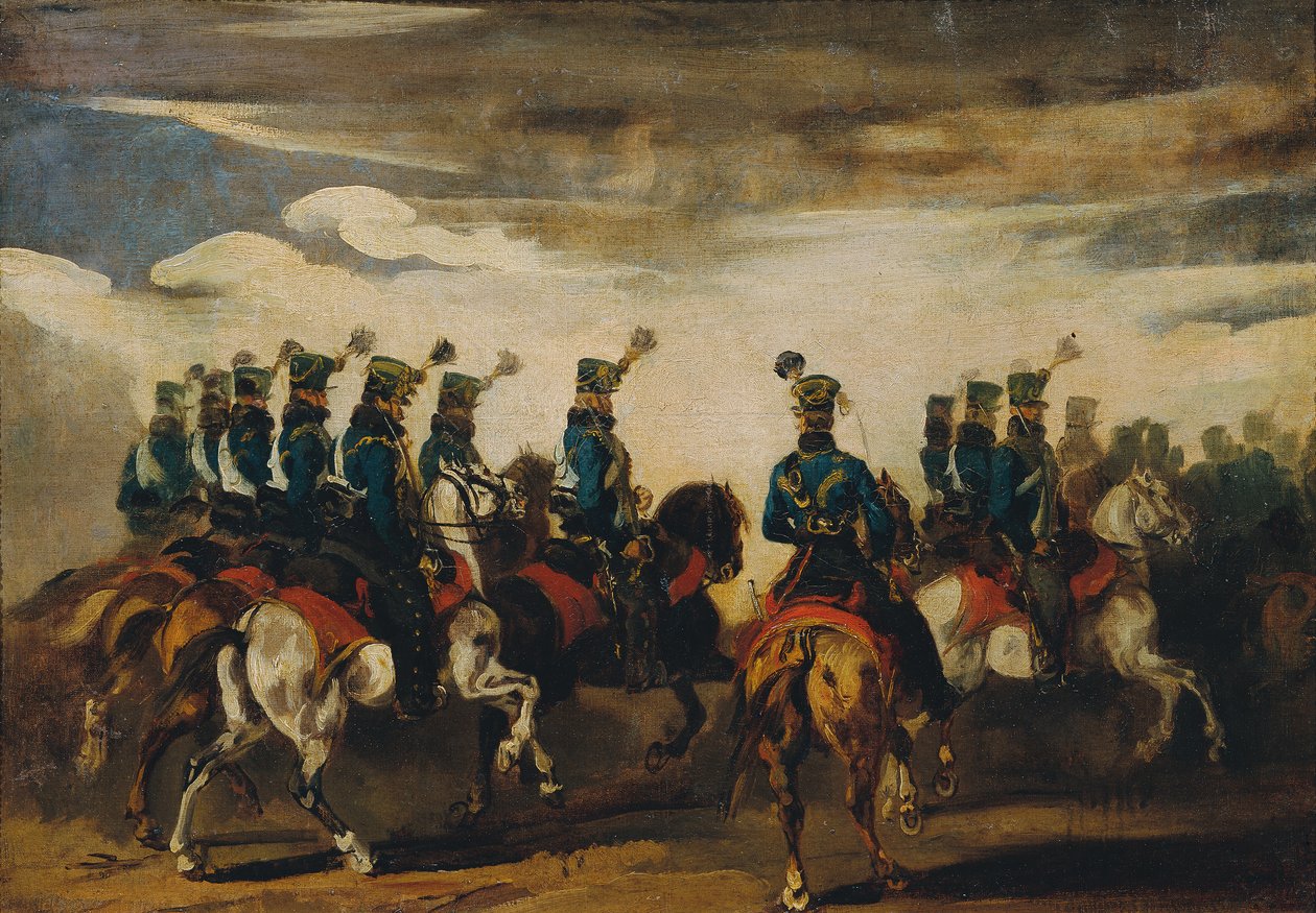 Austrian Blue Hussars by Piotr Michalowski