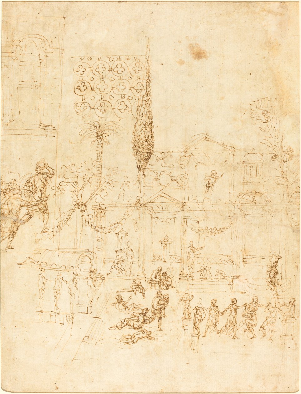 A Party in a Roman Villa by Pirro Ligorio