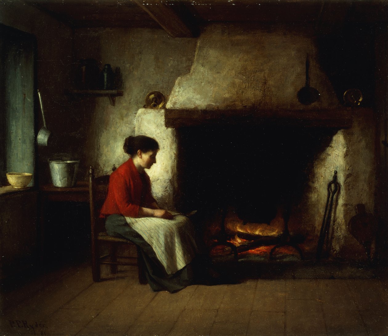 By the Hearth, 1881 by Platt Powell Ryder