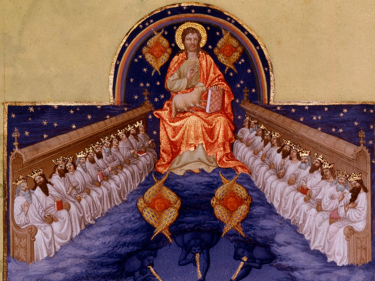 Saint John at Patmos. Miniature in 
