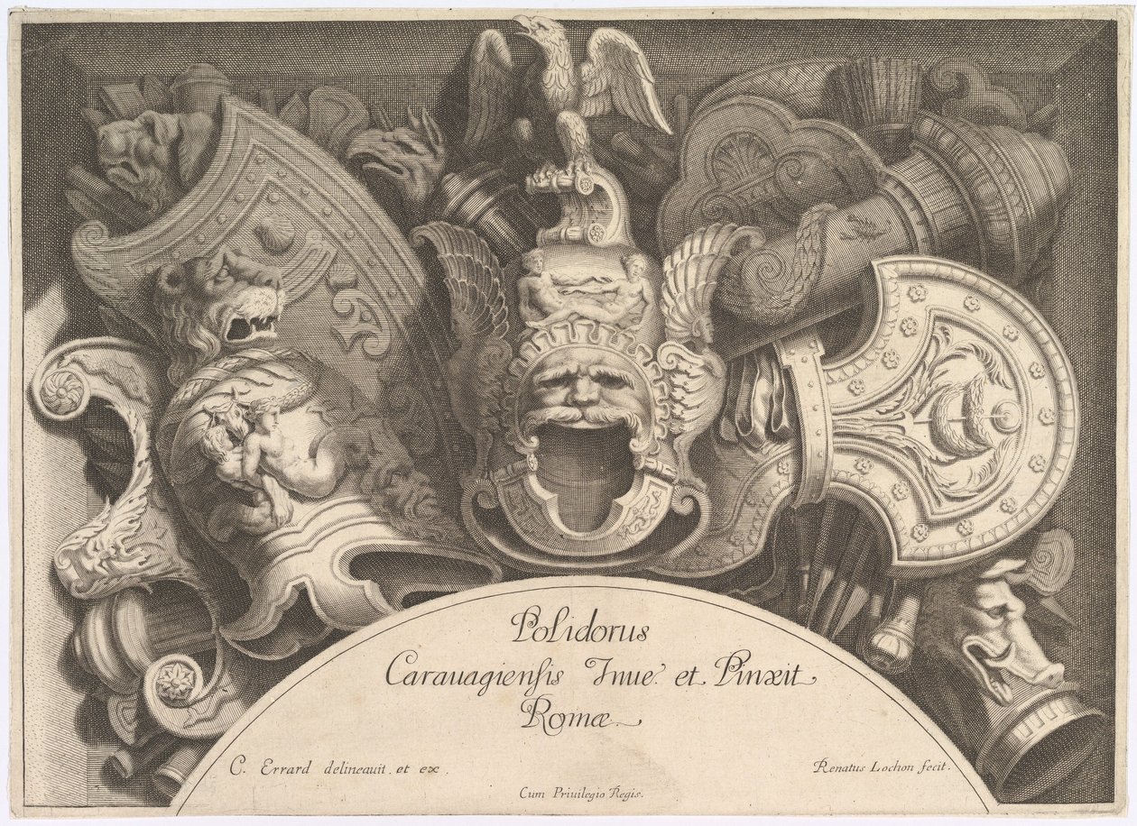 Weapon Trophies after the Façade of Palazzo Milesi in Rome by Polidoro da Caravaggio