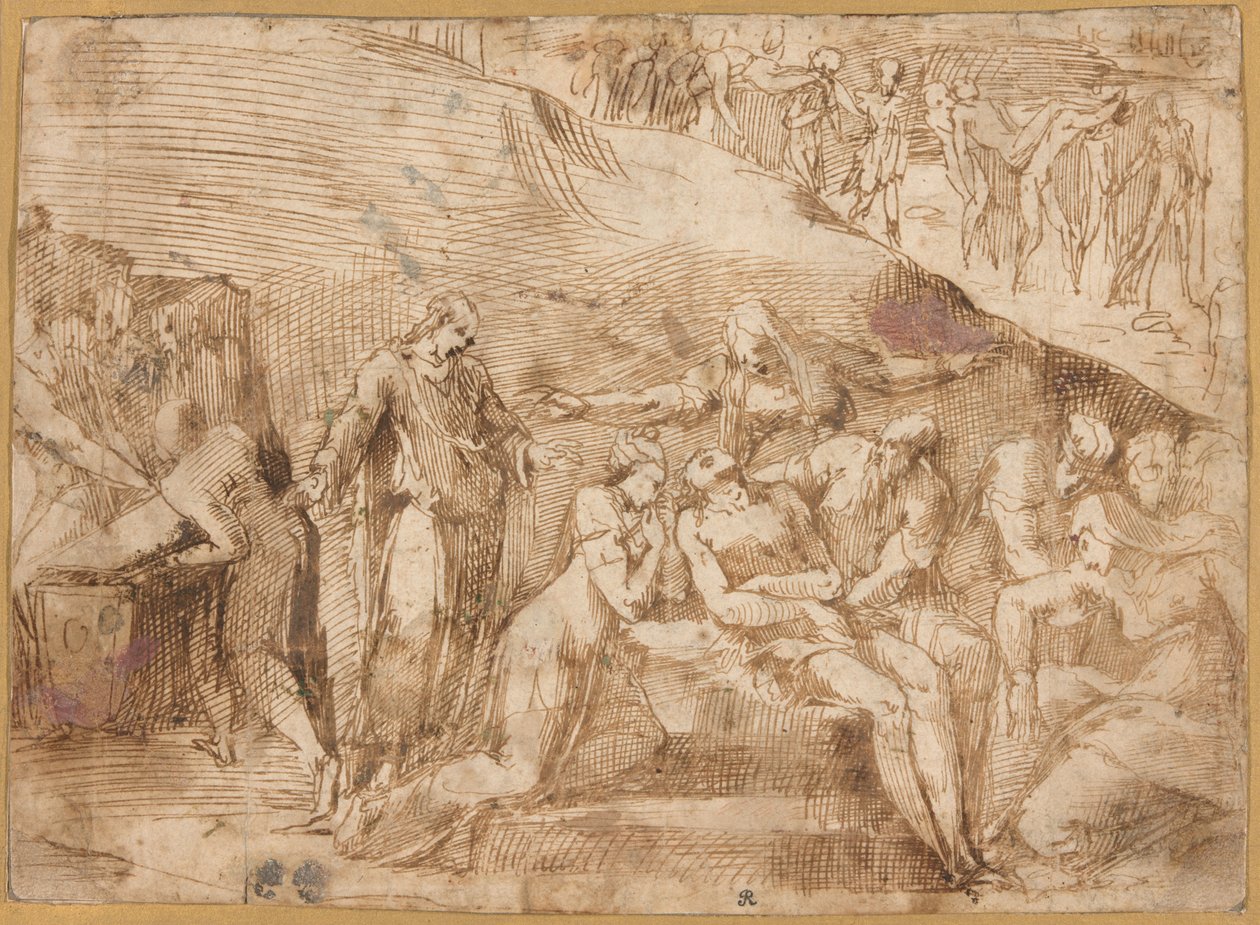 The Lamentation of Christ (recto and verso) by Polidoro da Caravaggio
