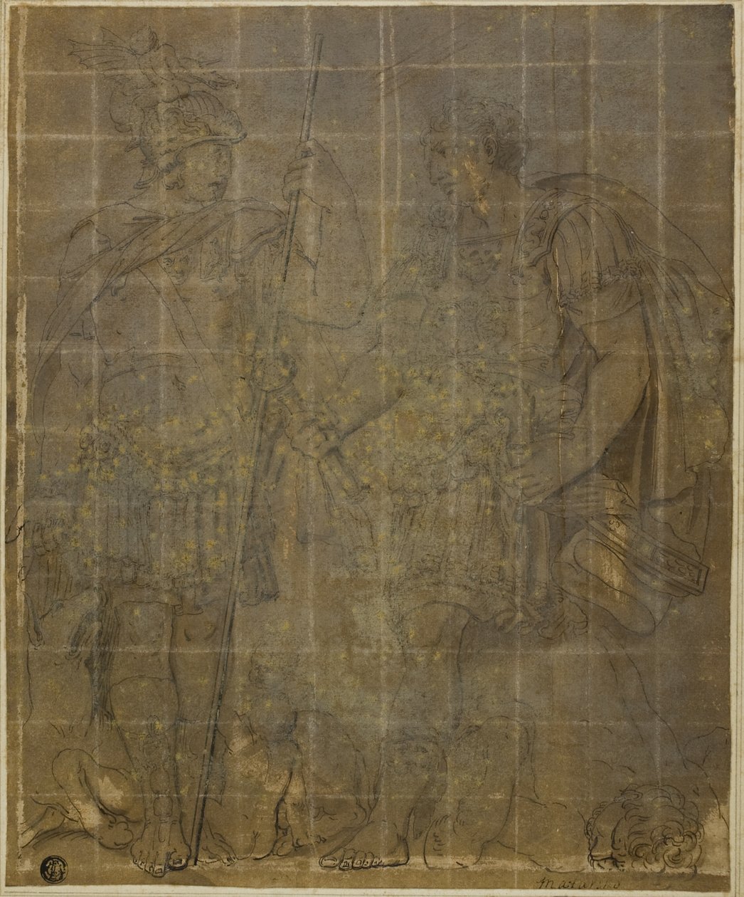 Two Roman Warriors with She-Wolf, Romulus, and Remus by Polidoro da Caravaggio