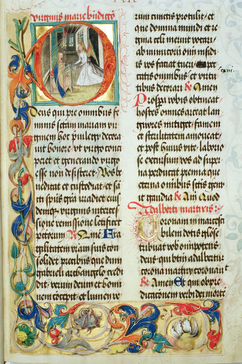 The Annunciation from the Pontifical of Bishop Erasmus Ciolek, c.1510 by Polish School