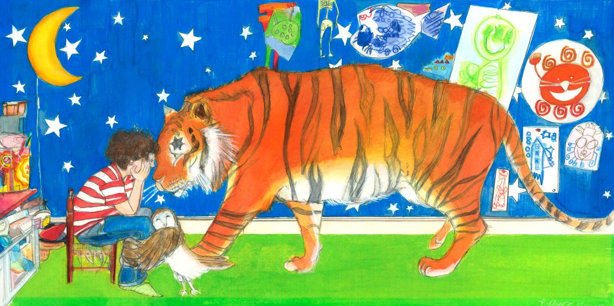 Albert Tiger and Owl, 2019 by Polly Horner