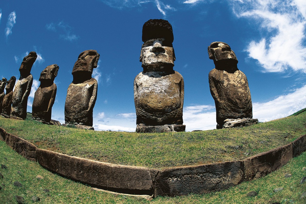 Moai Statues, Rapa Nui National Park, Easter Island, Chile by Polynesian Polynesian