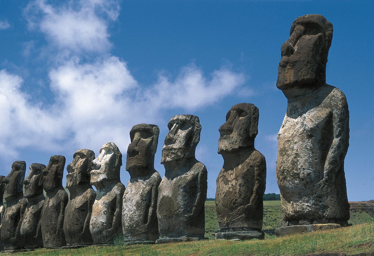 Moai Statues, Rapa Nui National Park, Easter Island, Chile by Polynesian Polynesian