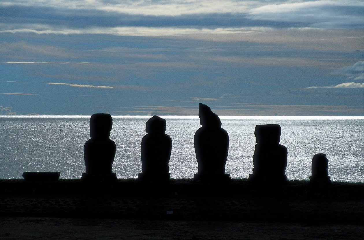Moai Statues, Rapa Nui National Park, Easter Island, Chile by Polynesian Polynesian