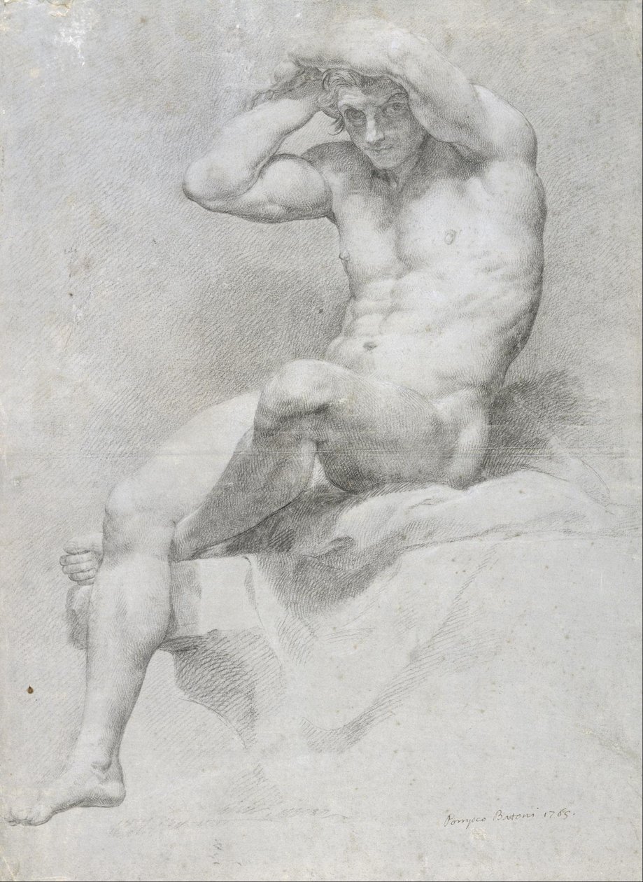 Academic Nude by Pompeo Girolamo Batoni