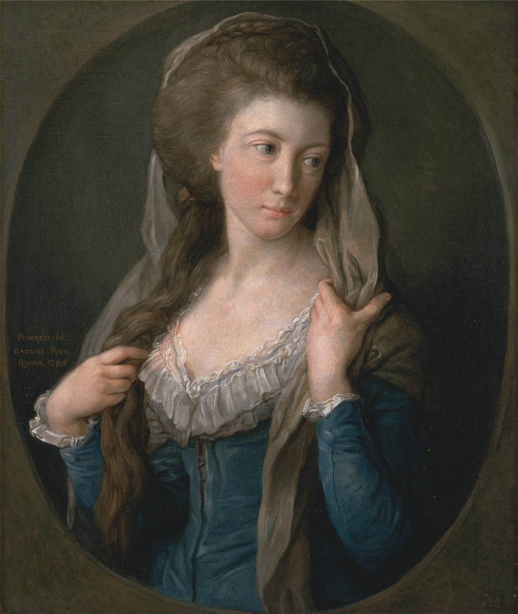 Portrait of a Woman, traditionally identified as Margaret Stuart, Lady Hippisley by Pompeo Girolamo Batoni