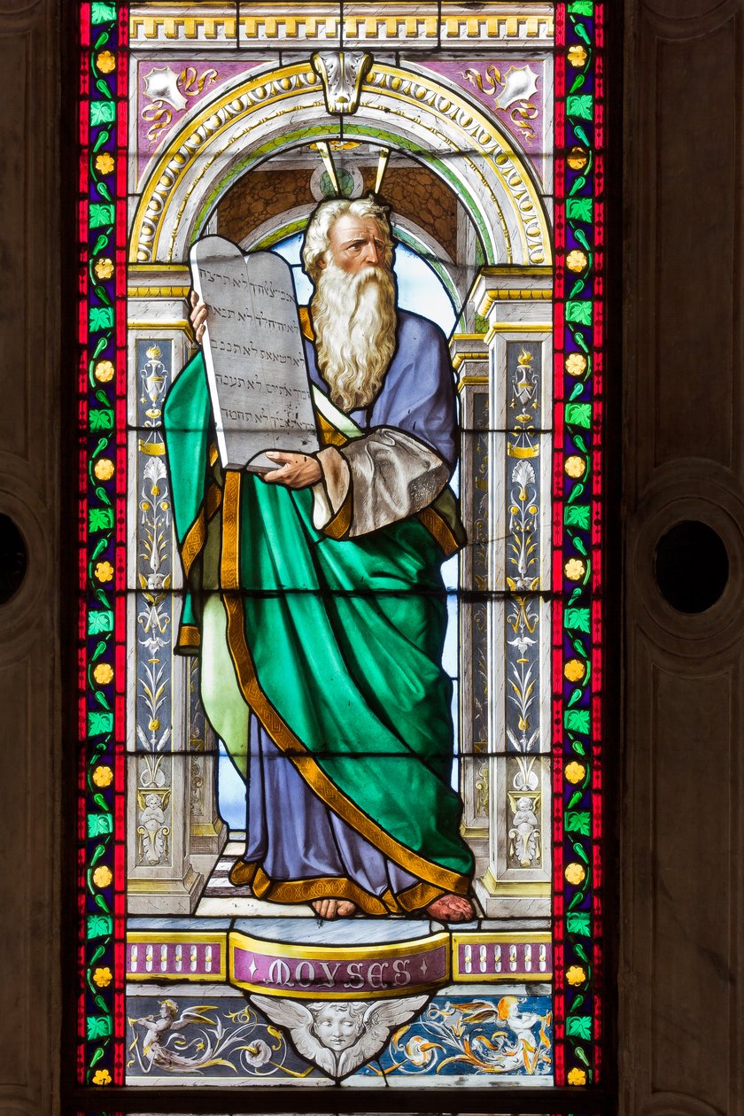 Genoa, Duomo (St Lawrence Cathedral), the Chapel of St John the Baptist: stained glasses by Pompeo Bertini by Pompeo Bertini