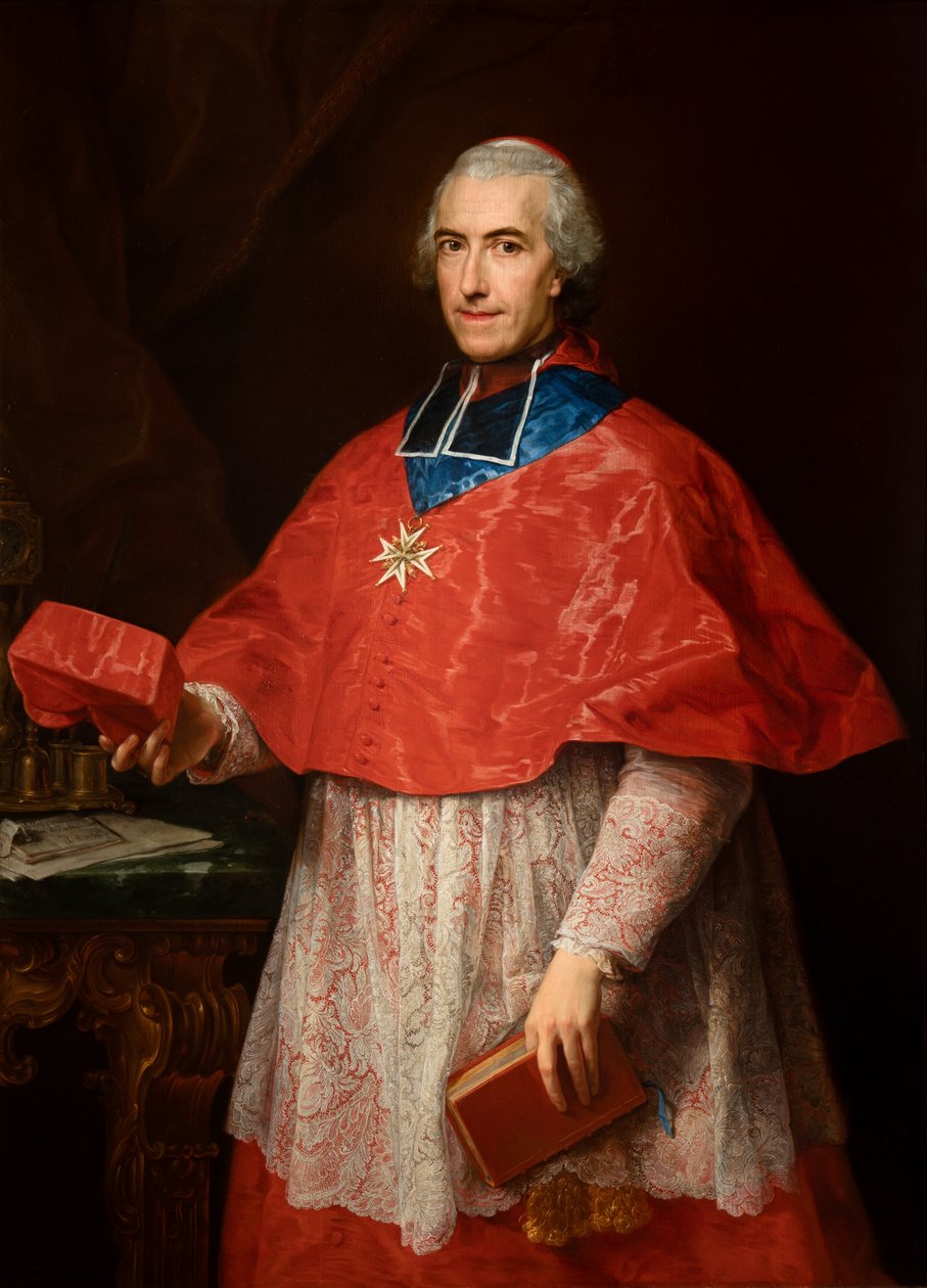 Portrait of Cardinal Jean-François Joseph de Rochechouart by Pompeo Girolamo Batoni