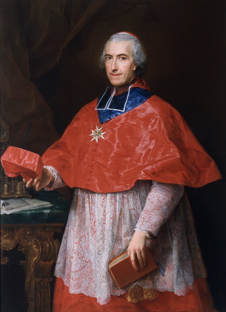Portrait of Cardinal Jean-François Joseph de Rochechouart by Pompeo Girolamo Batoni