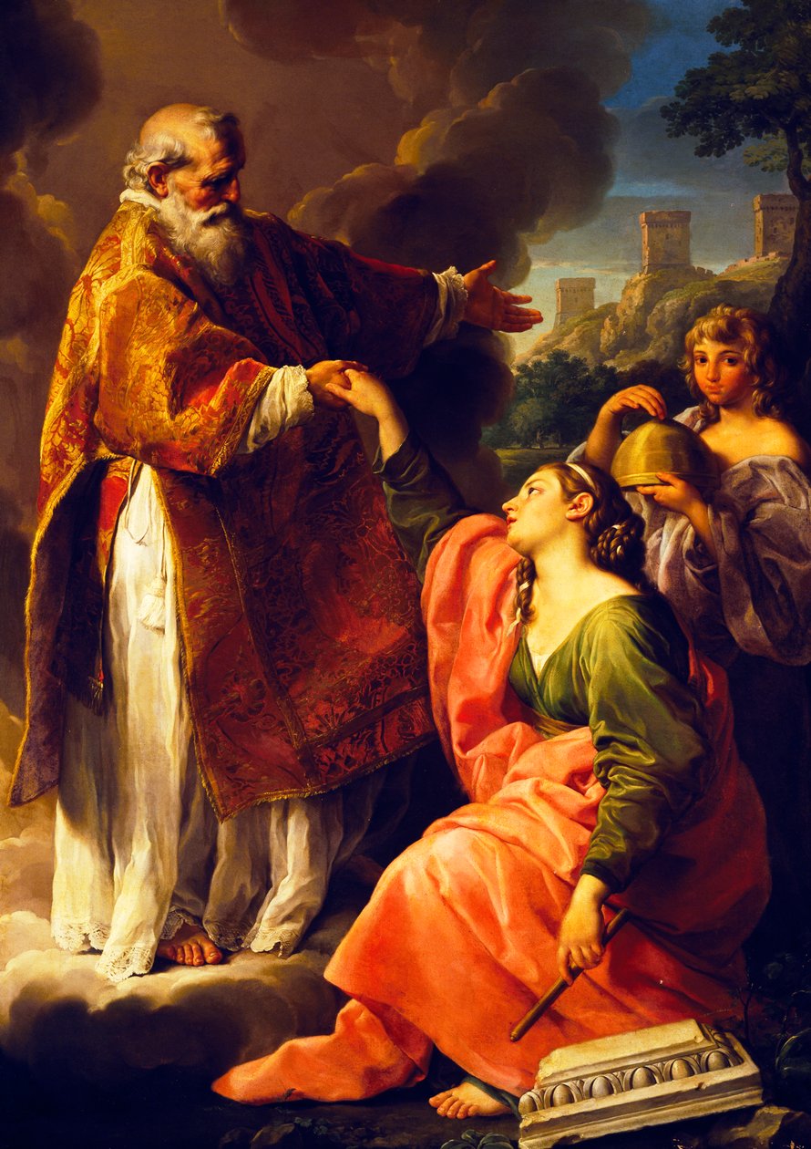 San Marino raises the Republic by Pompeo Girolamo Batoni