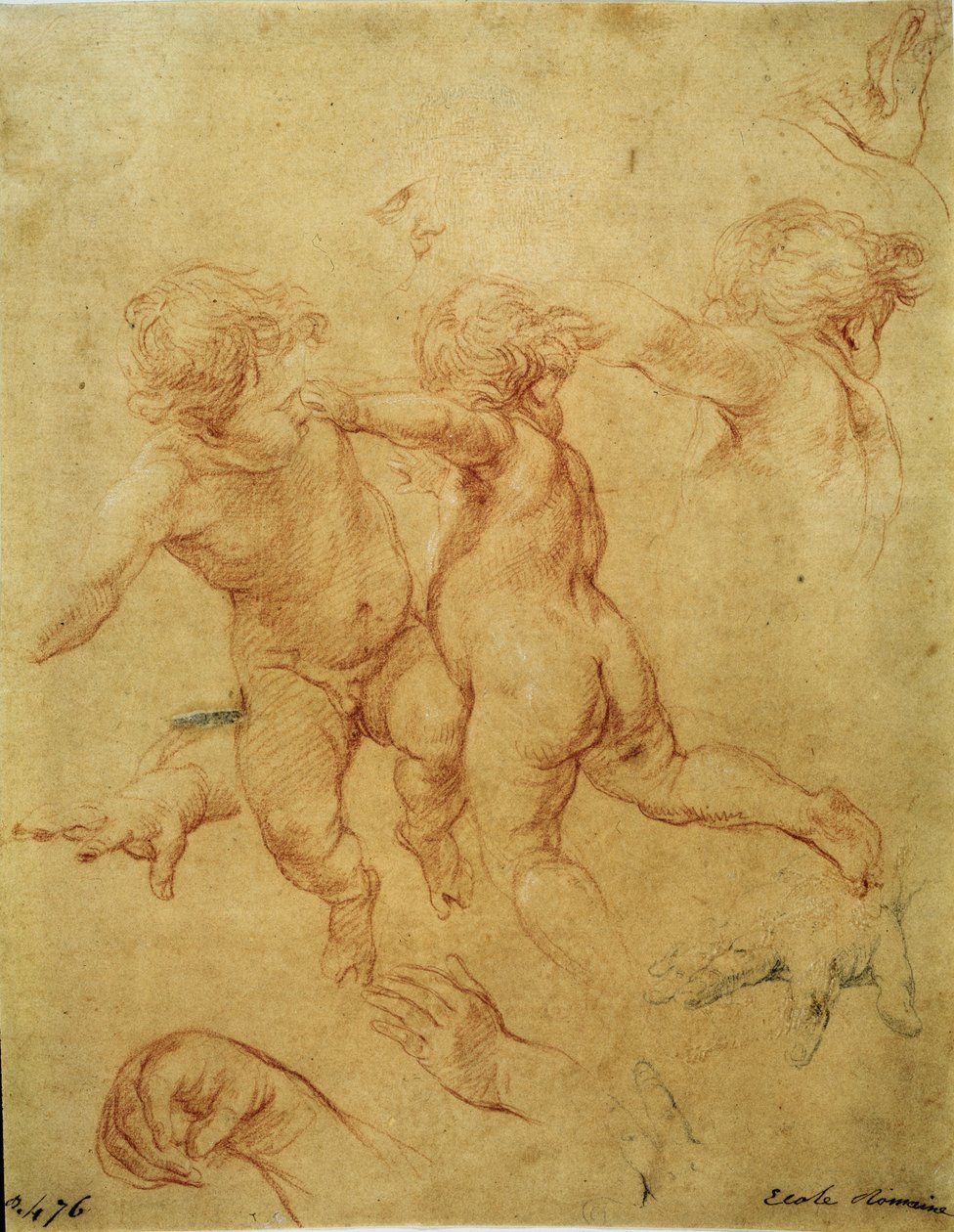 Study For Two Putti by Pompeo Girolamo Batoni