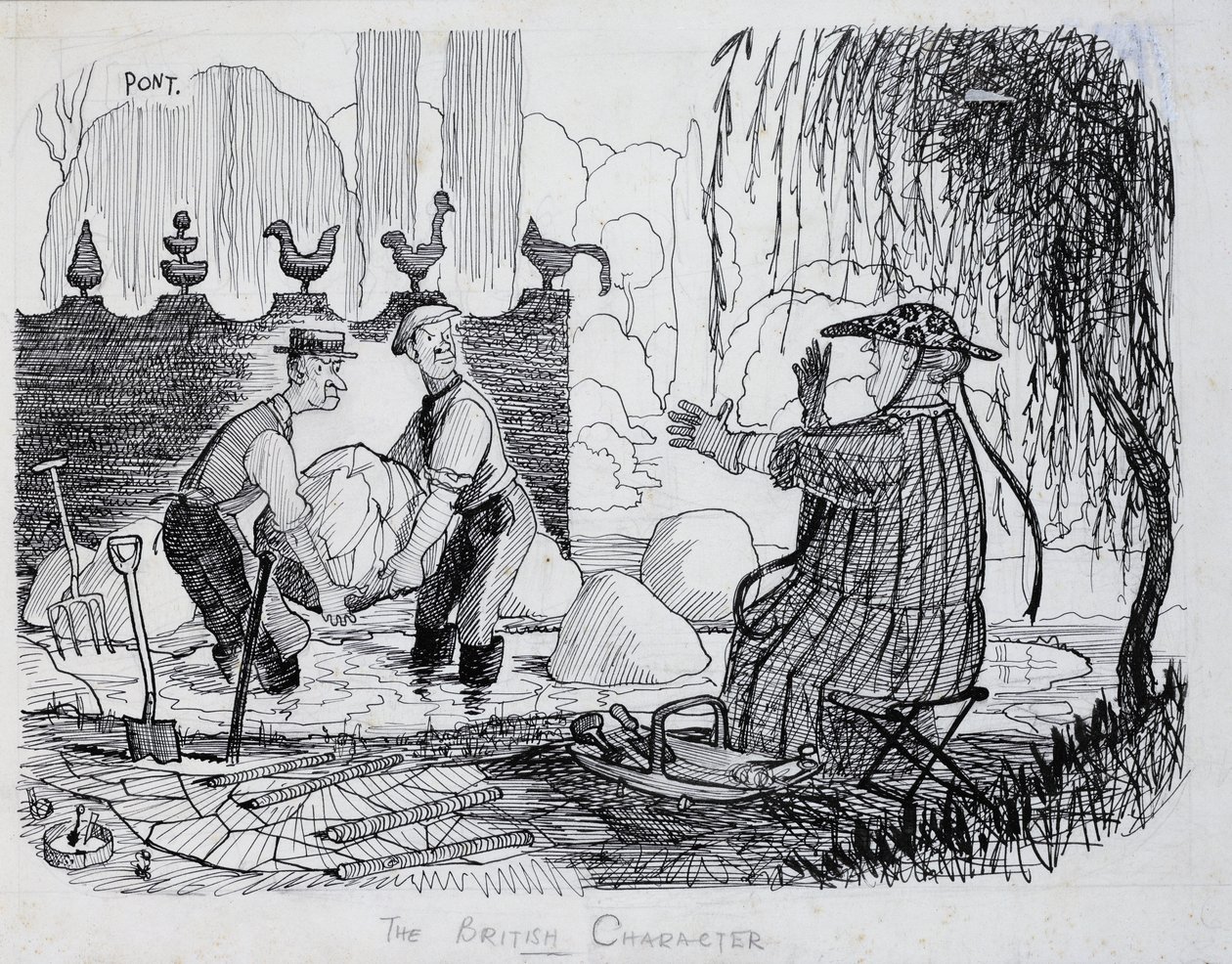 The British Character - Enthusiasm for Gardening, 1938 by Pont 1908 40 Pont 1908 40
