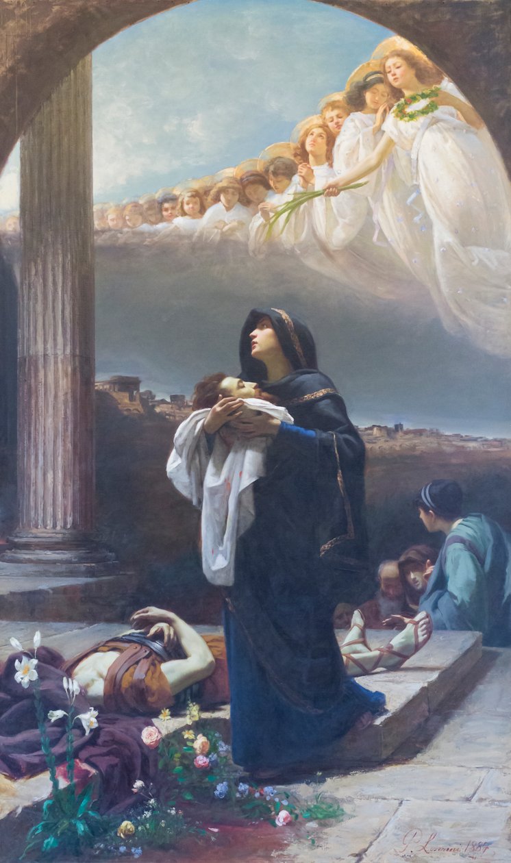 Saint Grata Collects the Remains of Saint Alexander by Ponziano Loverini