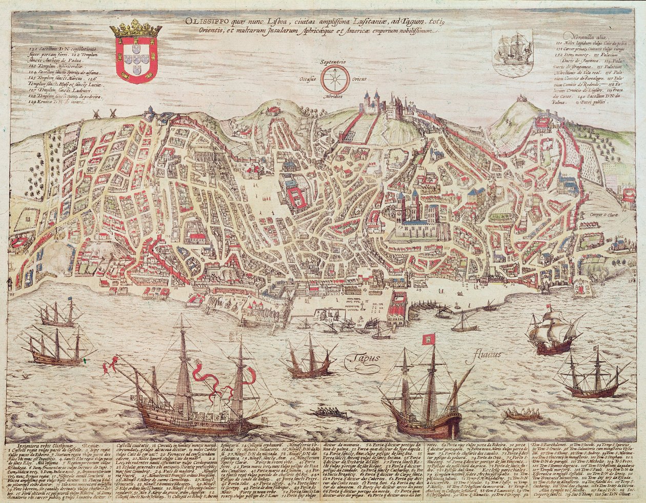Panorama of Lisbon, 1572 by Portuguese School