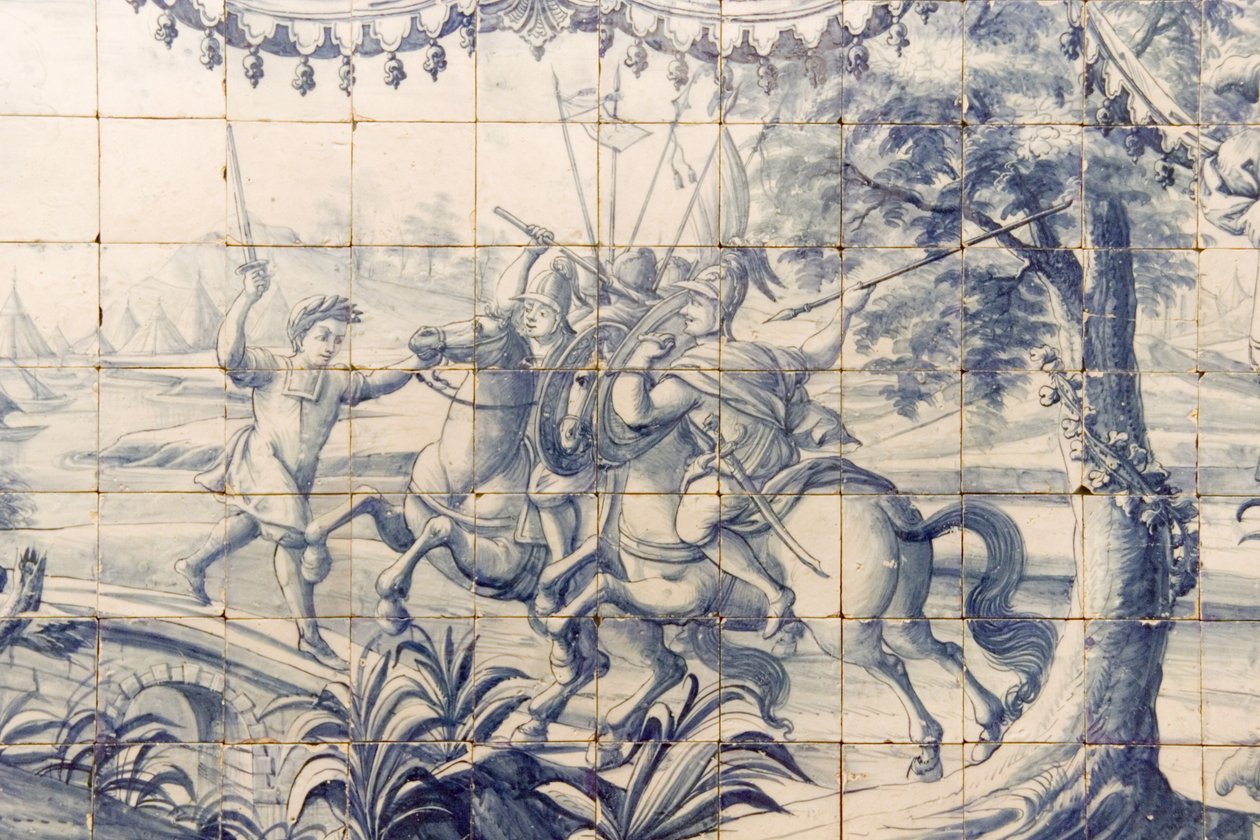 Alexander fighting the Persians, c.1745 by Portuguese School