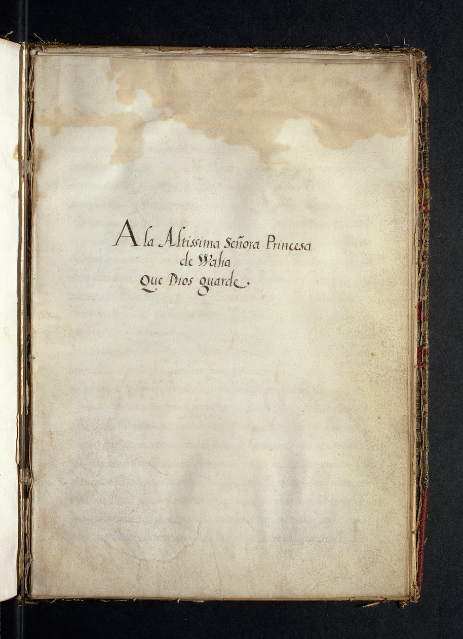 Dedication to Infanta Maria of Spain, from a history of the peregrinations of the Syon Nuns, compiled in Lisbon in the early 17th century by Portuguese School