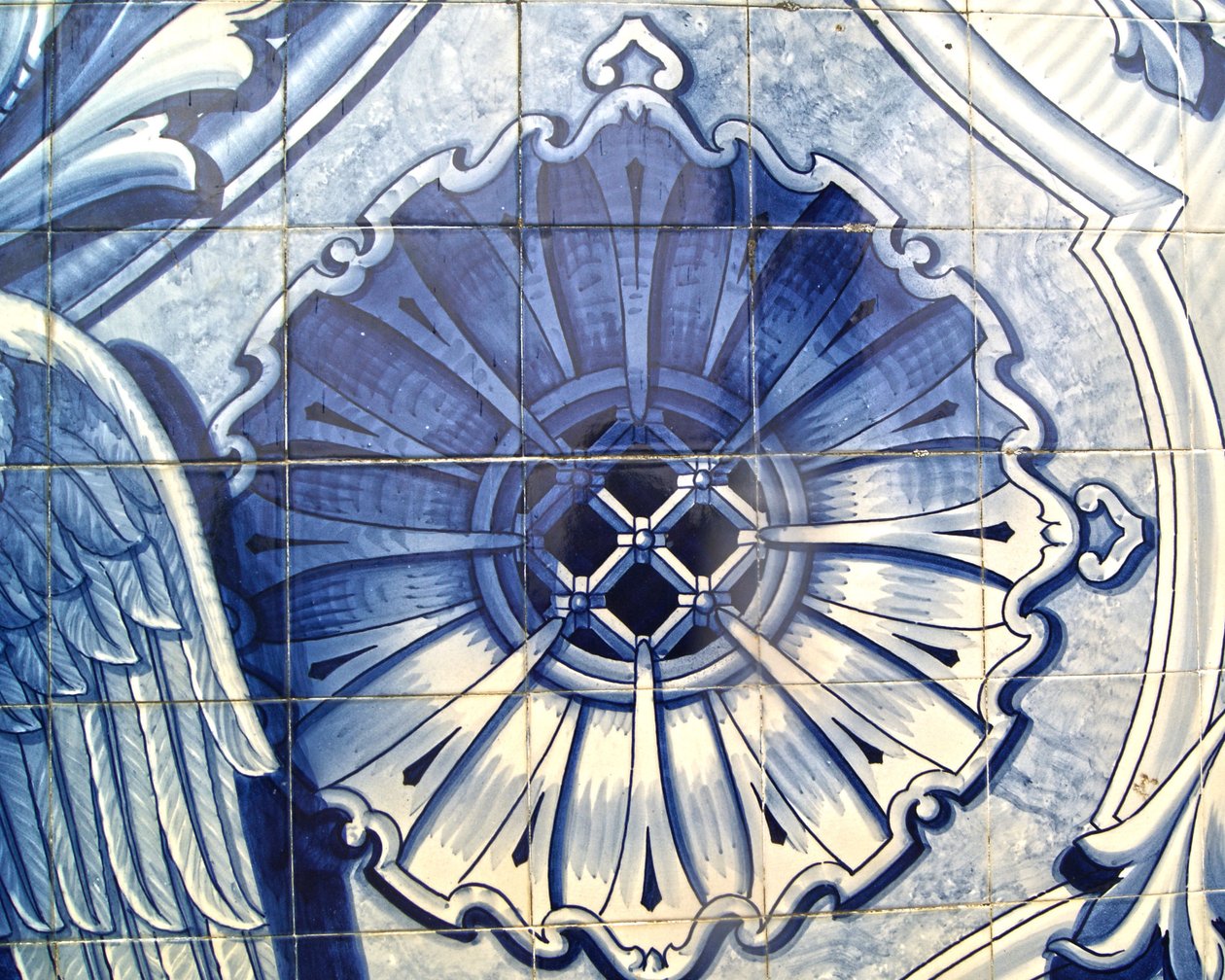 Detail of a Decorative Panel Depicting the Annunciation, Lamego, Portugal. 1738 by Portuguese School