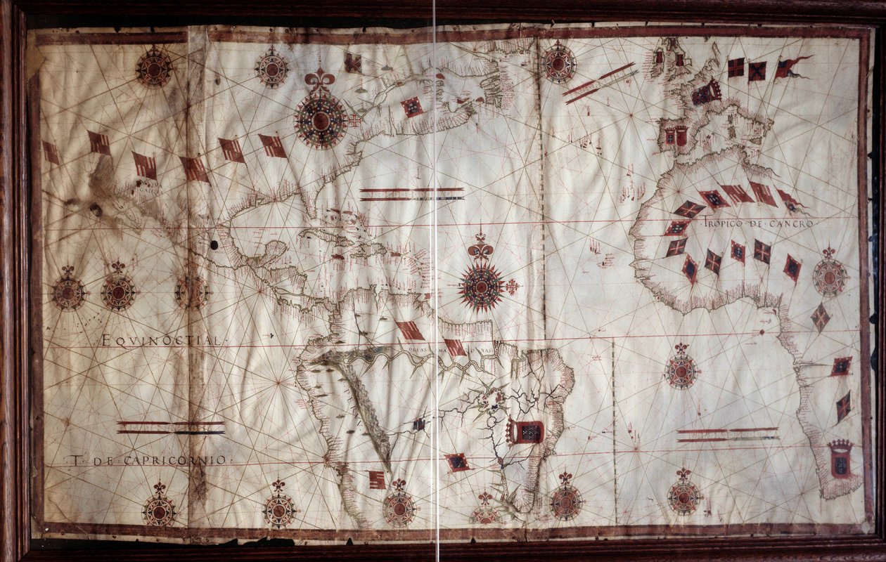 Portulan of the Atlantic and Pacific by Portuguese School
